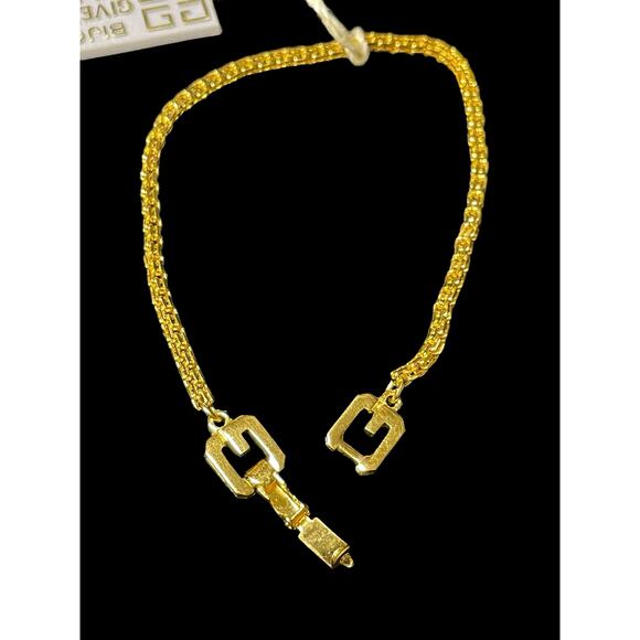 Givenchy GG Gold Plated Chain Bracelet 7.5 in New with Tag COA - Picture 5 of 8